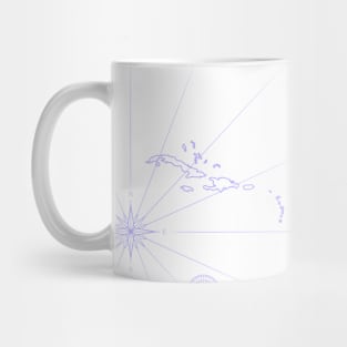 Compass rose purple Mug